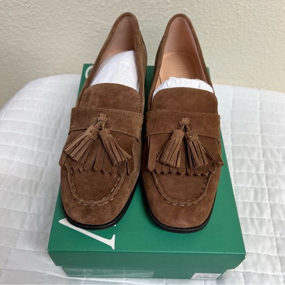 J. Crew Suede Maison Tassel Loafers in Walnut Brown Size 7 - Picture 8 of 13